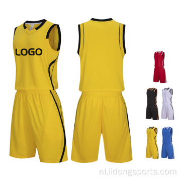 Basketbal uniform aangepaste volwassen mannen basketball jersey set